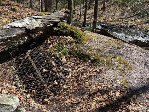 Grated remains of silver mine.