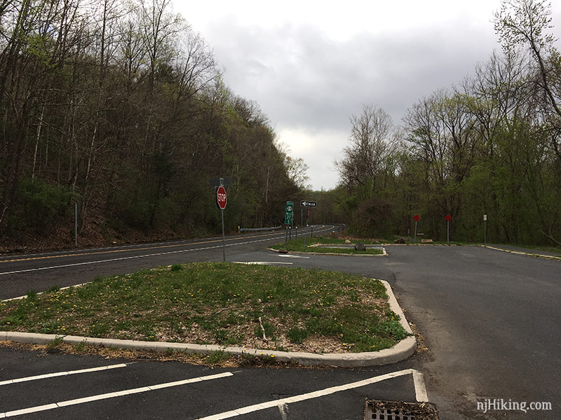 Walk to the south end of the lot