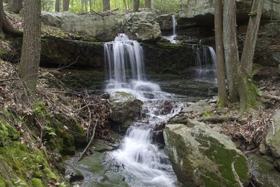 This was the original waterfall in this area in 2011 and was totally dry in 2016 and 2019.