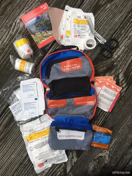 Contents of the Adventure Medical Kit for Hikers