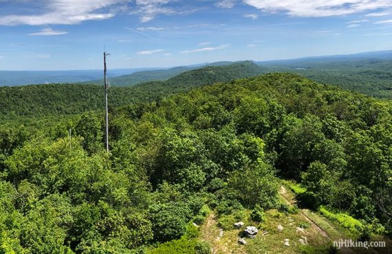 View from the Catfish Fire Tower north over New Jersey