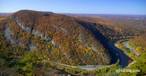 View from the summit of Mount Tammany in Fall.