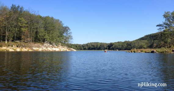 Kayaker on Splitrock Reservoir.