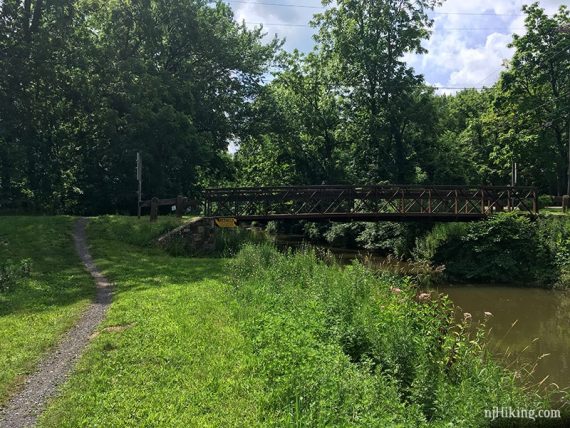 Slight hill over the bridge.