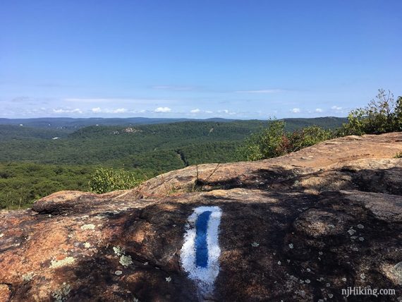 Trail marker on a viewpoint