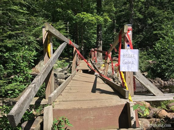 Bridge over the stream was out.