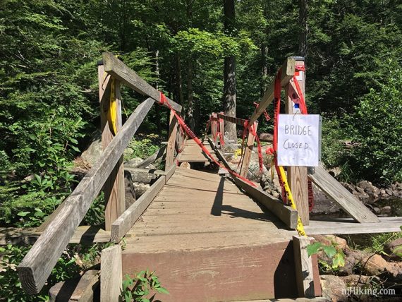 Bridge over the stream was out