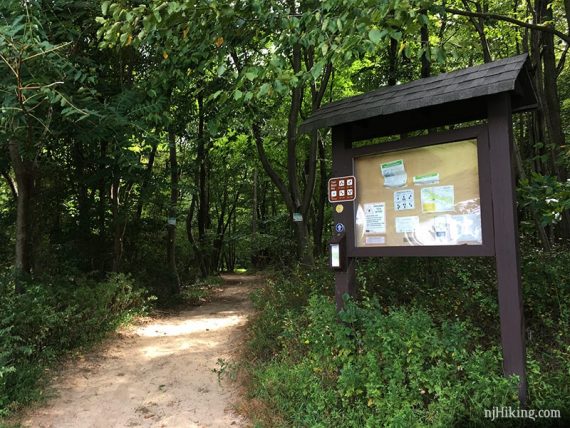 Ireland Brook trail kiosk.