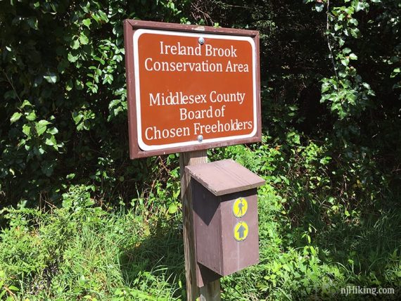 Map box for Ireland Brook trail