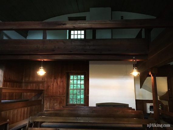 Inside the Stonybrook Meeting House.