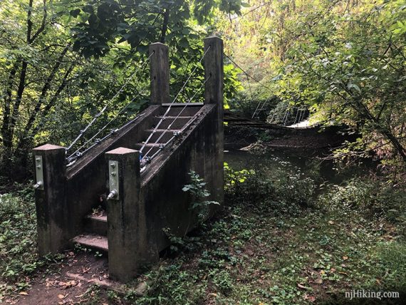 Swinging bridge.