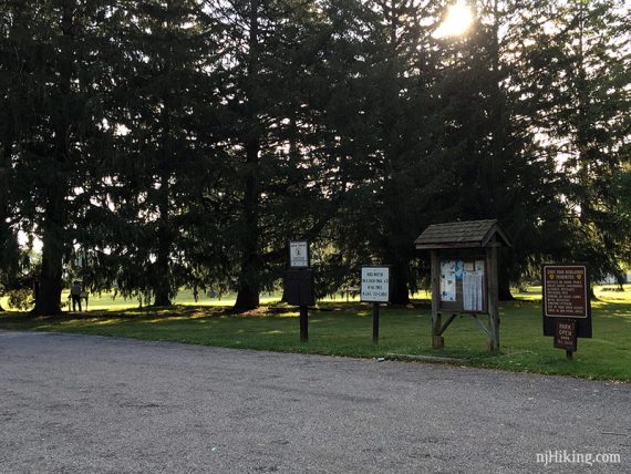 Parking lot at Princeton Battlefield.