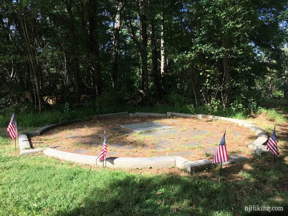 Grave marker memorial.