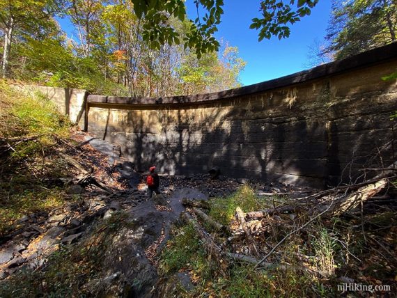 Apshawa Dam when it's dry