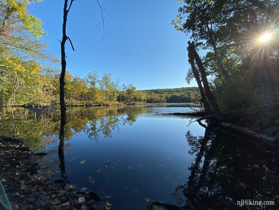 Reservoir near the yellow trail.