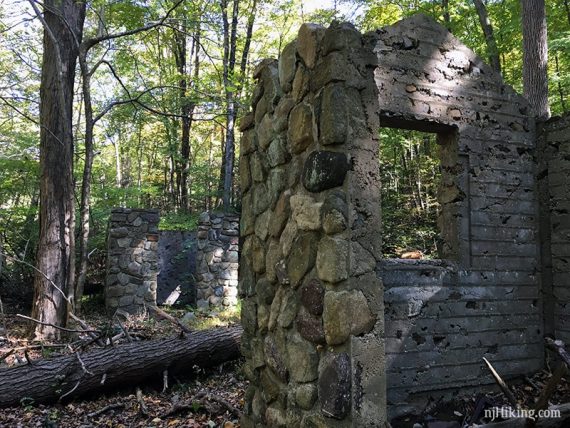 Stone building ruin.