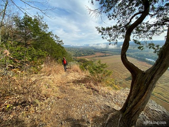 Hiker on a cliff edge