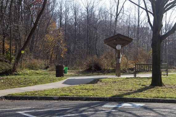 Trail kiosk and trailhead