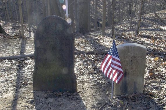 Grave markers dated November 22, 1776.