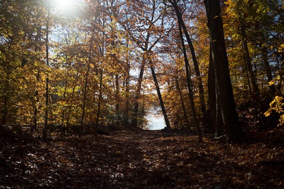 Approaching the reservoir.
