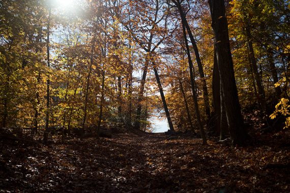 Approaching the reservoir.