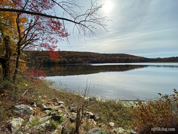 View of Allamuchy Pond from the trailhead