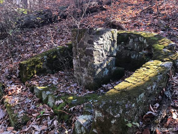 Stone remnants on YELLOW DOT.