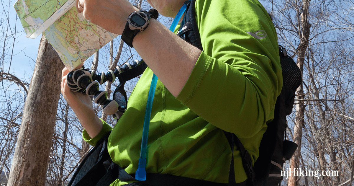 green hiking shirt