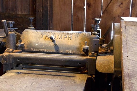 Inside the Batsto Village sawmill