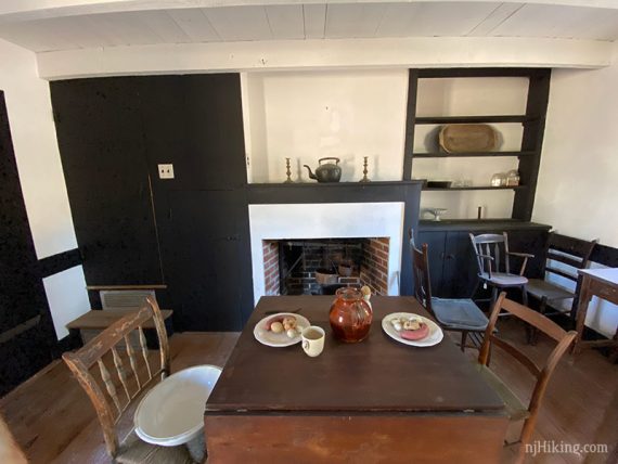 Inside a worker house.