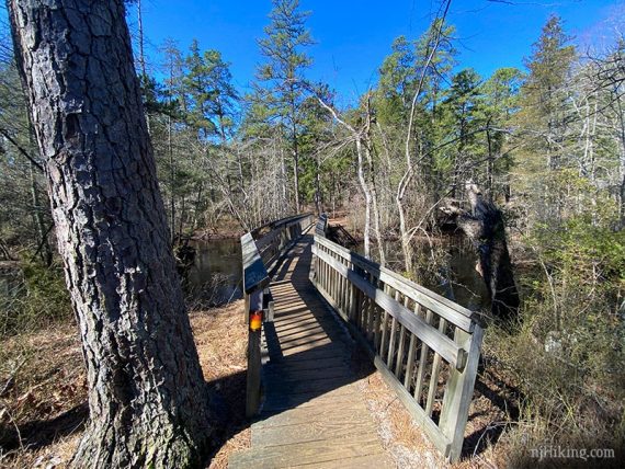 Wooden bridge over the Mullica River.