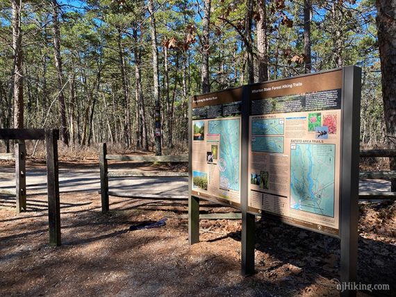 Wharton State Forest map signs