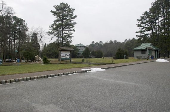 Parking lot at Wells Mills.