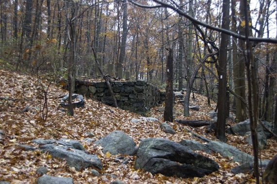 Old building foundation along Pine Meadows trail