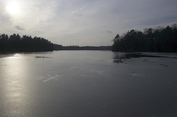 Frozen Wells Mills Lake.