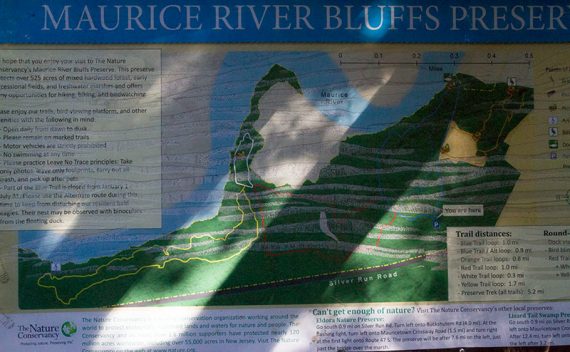 Photo of map at trailhead, Oct 2015.