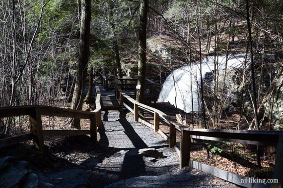 Side trail to viewing platform over Fulmer Falls