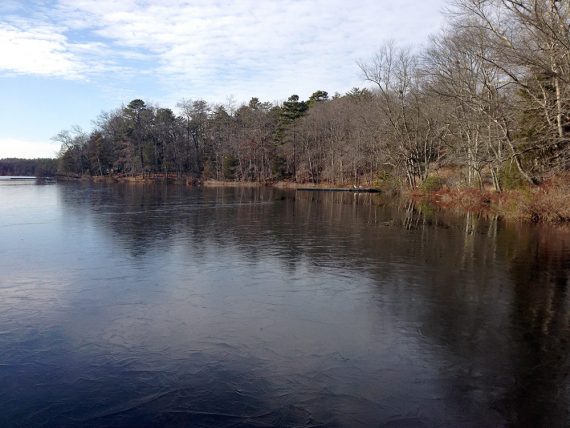 Frozen Wells Mill Lake.