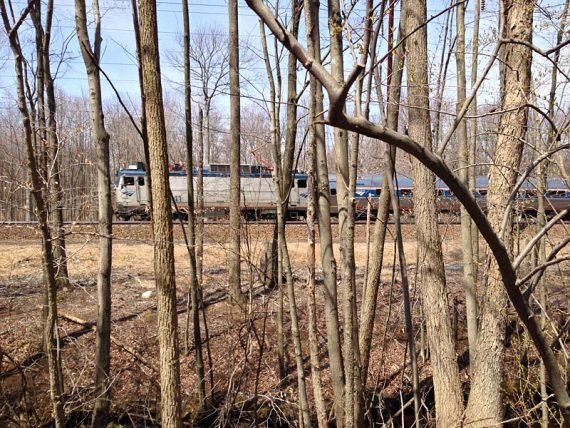 Train along BLUE trail.