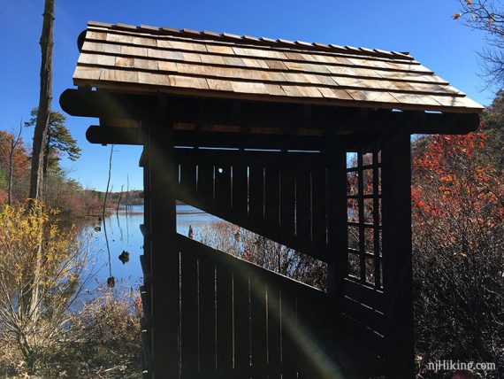 Wildlife blind on Cove.