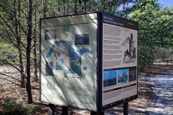 New Jersey coastal heritage trail kiosk.