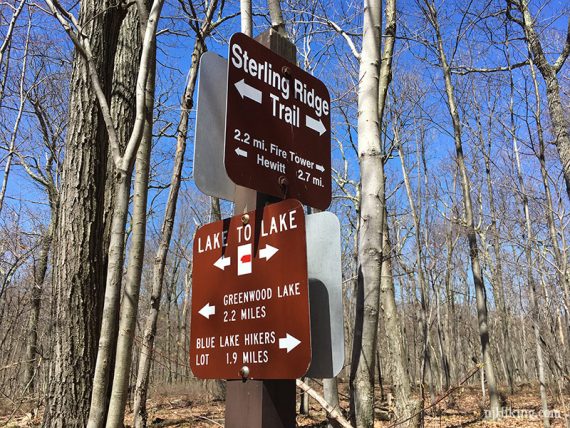 Trail junction in NY