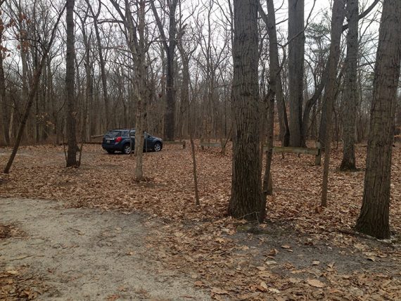 Parking area on Deacon - several spots tucked in the trees