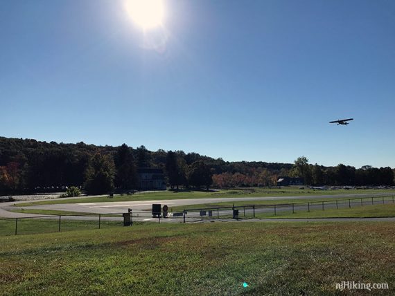 Plane taking off at Aeroflex-Andover Airport