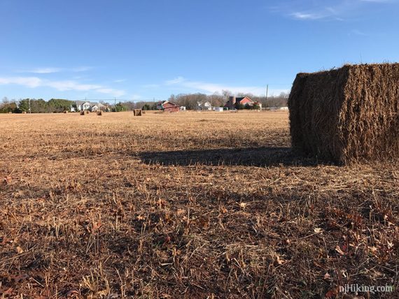 Trail skirting a farm