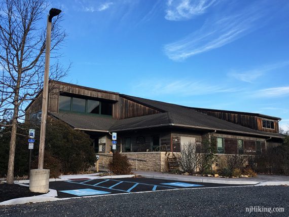 Visitor center building at Plainsboro Preserve.