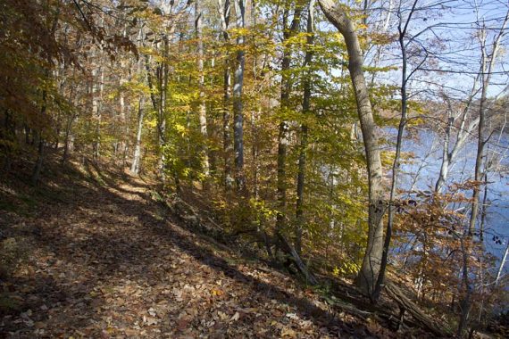 Blue Trail along the reservoir