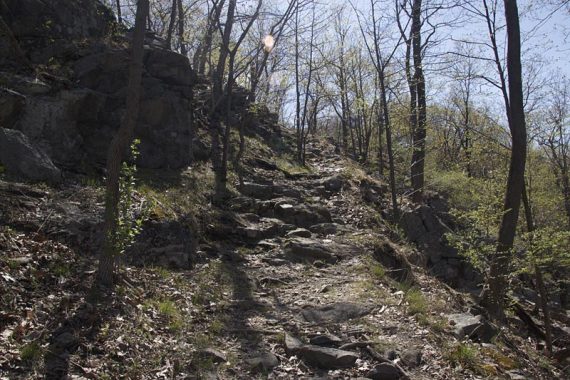Halifax Trail heads uphill