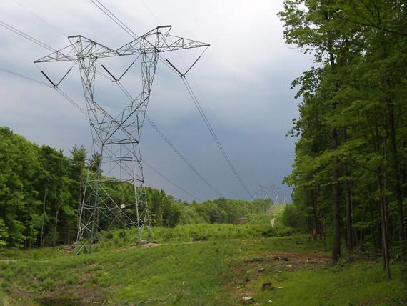 Highlands Trail, crossing a power line cut