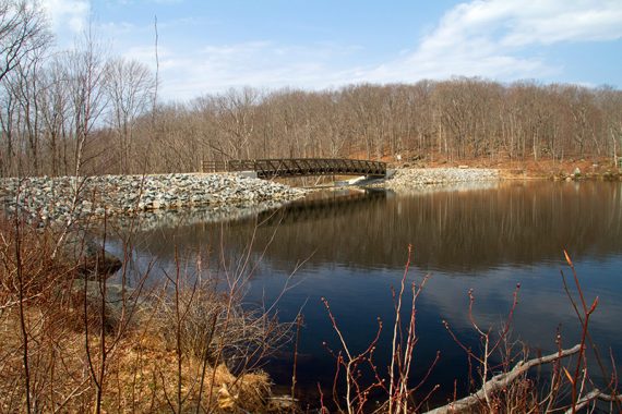 Dam at the end of Saffin Pond